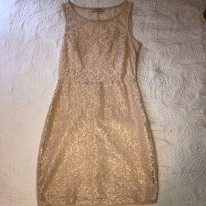 Arden B Nude Lace Bodycon Dress